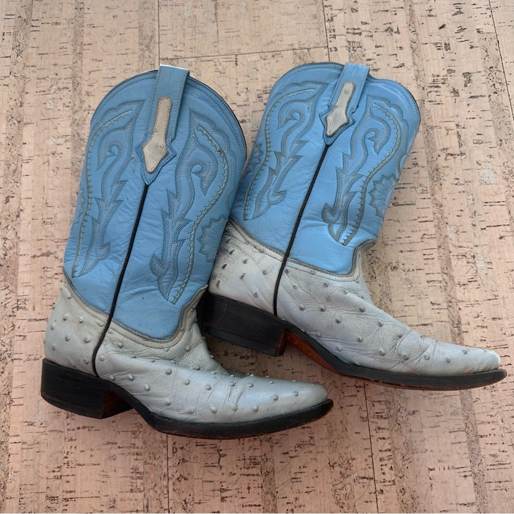 Baby Blue cowboy boots. Used condition